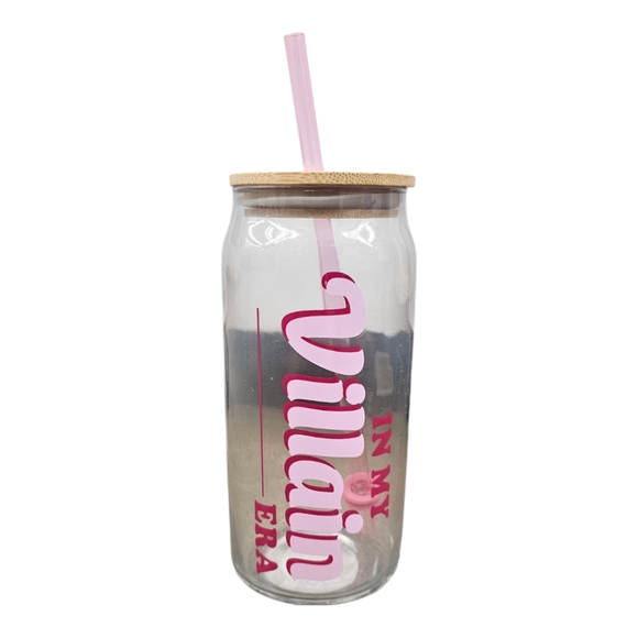 Villains Cup w. Wooden Lid & Straw "I'm in My Villian Era" graphic cup -NWT!! - Picture 2 of 6